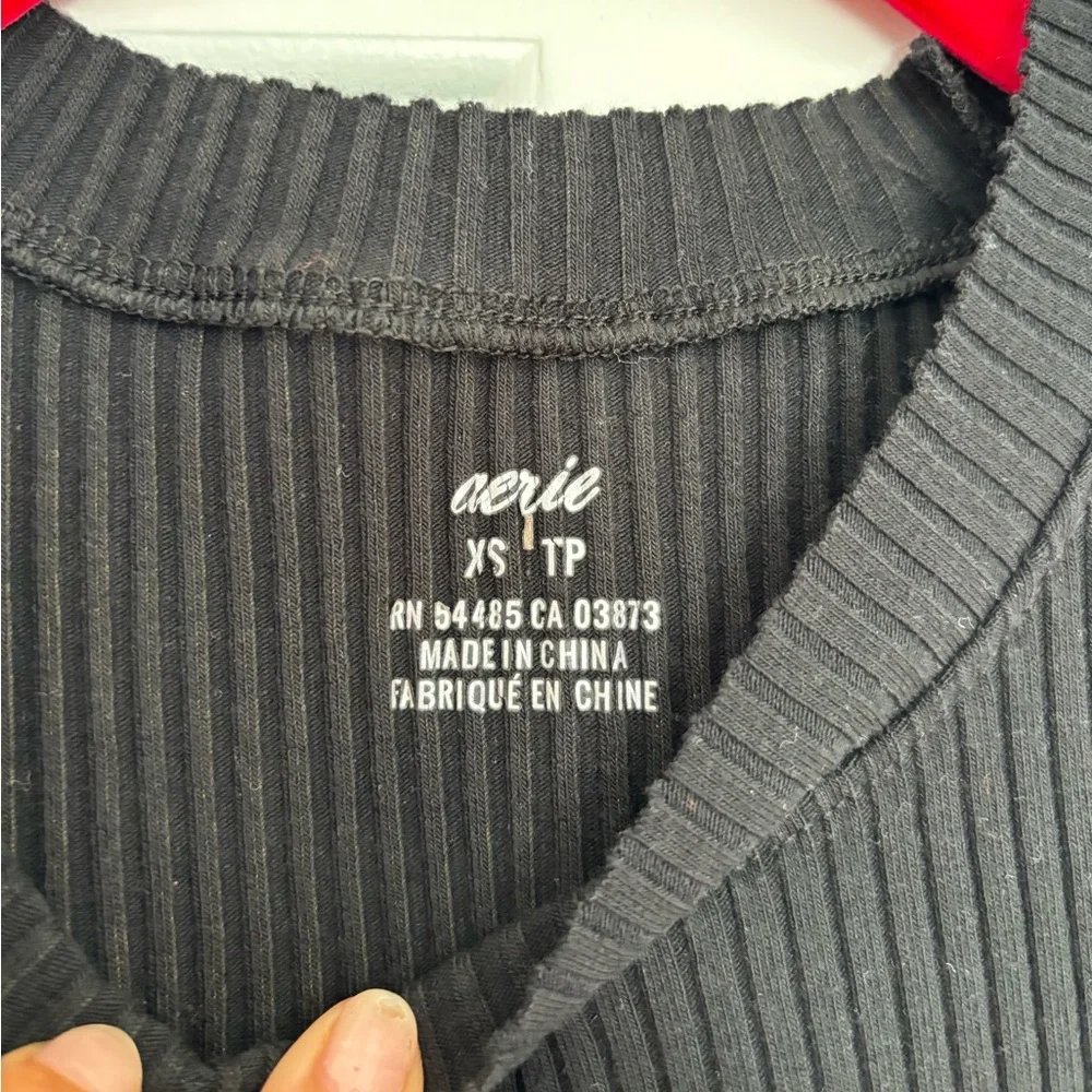 Aerie Cropped Ribbed Top - Picture 3 of 3